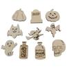 2020 nuevas manualidades de madera de Halloween búho calavera murciélago calabaza decoración del hogar accesorios en stock