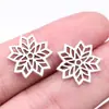 15X15Mm 0,59g Joias de Prata Antiga Atacado Artesanal DIY Série de Natal Pingente de Floco de Neve Recortado