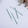 Pincel de Maquillaje Desechable Individual para Labios con Mango de Cristal Sólido, Conveniente para la Aplicación de Labial, Portátil, Algodón Absorbente Aprobado por el Fabricante