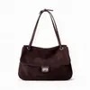 Bolsos de nicho coreanos, bolsos tote de mujer de gran capacidad, bolsos de hombro de moda y casual para el día a día, bolsos simples de cuero genuino para el antebrazo