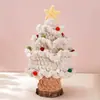 Presentes Criativos de Natal, Kit de Materiais para Árvore de Natal de Crochê DIY Feito à Mão, Agulhas de Crochê, Presentes para Amigos, Enfeites