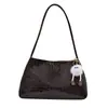 Bolso de axila tejido para mujer, 2025, minimalista, elegante, moderno, versátil, bolso de mano retro, bolso de hombro