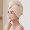 Toalla de Secado Rápido para el Cabello con Diseño de Rejilla de Piña, Toalla de Secado de Cabello de Forro Polar de Coral de Alta Densidad, Toalla de Secado Rápido de Tejido de Punto por Deformación, Gorro de Ducha Absorbente, Nueva Toalla Absorbente Transpirable