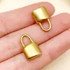 Colgantes de Corazón Dorado con Cerradura y Llave, Electrochapado al Vacío en Acero Inoxidable, 6 Tipos Mixtos, Accesorios para Llaveros, Collares, Joyería DIY