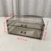 Caja de Almacenamiento de Joyería de Acrílico Gris Translúcido para Escritorio de Cinco Cajones Tipo Cajón Caja de Almacenamiento para Anillos Pendientes Caja para Accesorios de Uñas