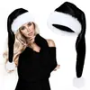 Gorro navideño de peluche largo y transfronterizo, gorro navideño de peluche corto, suministros de decoración para regalos navideños.