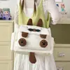 Bolso cruzado para mujer, Bolso de hombro de estilo coreano con caricaturas, Gran capacidad, Moderno, para niñas y estudiantes, Para llevar libros, Bolso de mano, Tendencia