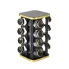 Estante de Especias Moderno Minimalista de Múltiples Niveles para Uso Doméstico, Estante Giratorio de Almacenamiento Negro para Botellas de Condimentos