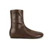 Novas botas de outono e inverno com bico redondo, de cano médio, elásticas e de ajuste justo, botas curtas da moda sem cadarço com salto baixo para aumentar a altura para o outono