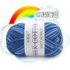 Gorro de bebé, bufanda, suéter, lana de crochet, color leche, algodón, 3 hebras, color degradado, segmento de teñido, venta al por mayor