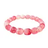 Pulseira de Contas Aquamarina Cristalina Popular Transfronteiriça e Citrino, Pulseira de Meditação de Cristal Roxo e Branco Rachado Atacado