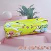 Estojo para lápis Pokémon Marvel Spaceman PU com zíper de camada única, bolsa de papelaria de grande capacidade para armazenamento, bolsa para lápis, comércio exterior