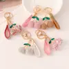 Llavero Creativo Lindo de Fruta Cereza de Aleación con Pedrería Colgante para Bolso Accesorios de Regalo Transfronterizos