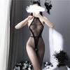Ropa interior sexy medias archivo abierto mono tentación de desgarro a mano transparencia tease sexo pasión perspectiva uniforme talla grande mujeres