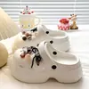 Nuevos zuecos de verano EVA con plataforma para mujer, creativos, elegantes, transpirables, ligeros, resistentes al desgaste, zapatillas de punta cerrada