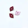 Atacado Versão Coreana Criativo Pingente Único Rosa Lábios Vermelhos Grandes Brincos Colar Pulseira Pingente DIY Liga Acessórios Pingente