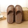 Entrega Directa de Fábrica Verano Pantuflas de Pareja para Uso en Casa, Pantuflas Silenciosas Tejidas para Interiores para Hombres y Mujeres para Pisos de Madera, Pantuflas de Mujer para Puestos de Mercado