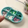 Pastillero de 6 compartimentos mañana, mediodía, tarde, dispensador pequeño de pastillas para 7 días, pastillero semanal portátil, organizador de pastillas