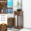 Nuevo Estilo Zen Chino Soporte de Flores de Bambú de Pie para Sala de Estar Mesa de Flores Simple con Ensambles de Caja y Espiga Soporte de Exhibición de Adornos Mesa de Flores para Balcón