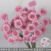 Flores Artificiais Coloridas Estilo Monet Flores Falsas Atacado Verde Roxo Arranjo de Casamento Cenário Decoração de Paisagismo