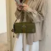 Nueva Moda 2026 Bolso de Mano Tejido Texturizado de Otoño para Mujer, Bolso Pequeño Cuadrado para Hombro, Diseño Único de Bolso Cruzado Texturizado