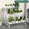 Estante de Flores de Hierro Forjado Estante de Almacenamiento para Balcón Estante de Macetas Verde Escalonado Estante de Almacenamiento de Plantas de Múltiples Capas Estante de Flores Suculentas para Sala de Estar