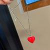 Tver Acc Corea del Sur Dongdaemun Personalizado Cuentas Cadena Doble Corazón Tridimensional Cadena de Lana Collar
