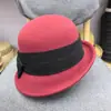 Gorro de Copa de Lana para Mujer en Otoño e Invierno Sombrero de Fieltro de Terciopelo Retro Francés Estilo Dama Sombrero de Lujo Elegante Accesible