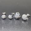 Pendientes de Plata de Ley S925 Xindeyi para Mujer, Pendientes Estilo Copo de Nieve con 48 Puntos y 160 Puntos de Moissanita, Pendientes y Clavos Exquisitos