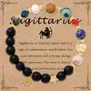 Amazon Explosiones Pulsera de las Doce Constelaciones Europeas y Americanas Pulsera Elástica de Piedra Esmerilada de los Ocho Planetas Pulsera de la Constelación de Escorpio