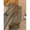 Pantalones Casuales de Gamuza Retro Marrones para Hombres y Mujeres 2026 Nuevos de Otoño e Invierno Pierna Recta Favorecedores Versátiles Pierna Ancha Pantalones Largos