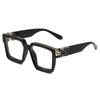 86229 gafas de sol de comercio exterior transfronterizo para hombre, montura cuadrada grande, gafas personalizadas, moda millonaria, gafas de discoteca, moda
