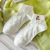 Meias brancas femininas, cor sólida, verão, finas, estilo ins, moda, celebridade da internet, primavera e outono, meias curtas fofas, todas combinando