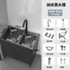 Fregadero de Cocina de Acero Inoxidable con Gabinete Integrado, Fregadero para Lavar Platos para Viviendas de Alquiler, Gabinete Sencillo de Madera Maciza con Fregadero Simple o Doble