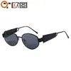 Gafas de sol ovaladas retro europeas y americanas transfronterizas Gafas de sol de moda para hombre y mujer, celebridad de Internet, moda callejera T22136
