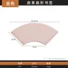 Directo de fábrica abanico creativo color piel PU marcapáginas tarjetero simple y conveniente soporte para marcapáginas de cuero