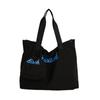 Bolsa de Lona Estilo Coreano 2025 Novo Estilo Ombro Único Grande Capacidade Bolsa de Mão Cordão Roupas de Trabalho Literária Bolsa Tote de Duas Peças