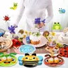 Platos de Papel con Forma de Animales e Insectos Bp043, Vajilla para Fiesta Navideña para 6 Personas, Platos Decorativos Desechables