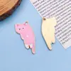 Mezcla de 12 gatos de cuello lindos de dibujos animados colgante de aleación de zinc accesorios de cuentas hechos a mano para joyería diy fabricantes venta al por mayor