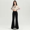 Young Orange# Novo Micro-La Casual Outono e Inverno Calças Femininas Cintura Alta Slim-Fit Emagrecedor Cordão Moda All-Match Tênis