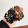 Gomas para el Cabello Color Café para Niñas, Cola de Caballo Alta Semi-Atada o Completamente Atada, Bandas Elásticas para el Cabello Melard, Anillos Elásticos de Alta Elasticidad para Niños Niñas