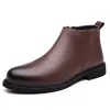 Botas Martin Masculinas, Novos Modelos Outono e Inverno, Botas Masculinas de Tamanho Grande, Sapatos Versáteis de Couro de Cano Alto, Casuais de Couro Genuíno com Forro de Lã Adicionado