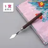 Raspador de pintura a óleo para arte de estudante, faca pontiaguda de aço inoxidável, espátula pontiaguda para misturar cores de tinta a óleo e guache, bastão para pintura a óleo, pequeno raspador