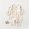 Roupas para recém-nascidos, macacão de borboleta para recém-nascidos, protetor de barriga de algodão puro para primavera e outono, macacão Classe A, macacão para todas as estações