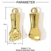 Tendencia de moda moto palma rhinestone diy titanio acero colgante mujer tacones altos puño acero inoxidable joyería colgante