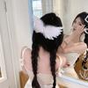 Alas de Ángel Lolita Clip de Plumas Clip para el Cabello Bordado Bicolor Blanco y Negro cos Accesorios para el Cabello de Fotografía para Mujeres