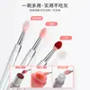Pincel de silicona para labios con tapa, cepillo portátil para mascarilla de labios, aplicador en barra para bálsamo labial, brocha pequeña para maquillaje de labios