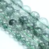 Piedra Natural Optimizada Cristal Blanco Fantasma DIY Cuentas Hechas a Mano Cuentas Redondas Cuentas Sueltas Accesorios Venta Directa de Fábrica