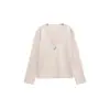 Para comercio exterior transfronterizo abrigo de primavera para mujer 2025 nuevo moda simple botón dorado manga larga top de punto