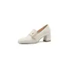 Sapatos femininos de comércio exterior, tamanho pequeno e grande, sapatos de salto grosso com bico quadrado simples, transfronteiriço 726-6